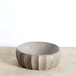 Bowls<Kelly Wearstler fluted oval bowl LIGHTSMOKE