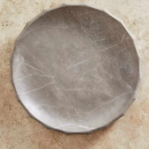 Platters & Trays<Kelly Wearstler fluted platter LIGHTSMOKE