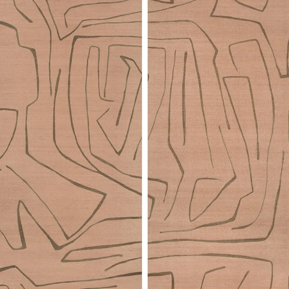 Wallcoverings<Kelly Wearstler graffito ii wallpaper ROSA