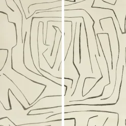 Wallcoverings<Kelly Wearstler graffito ii wallpaper IVORY/EBONY