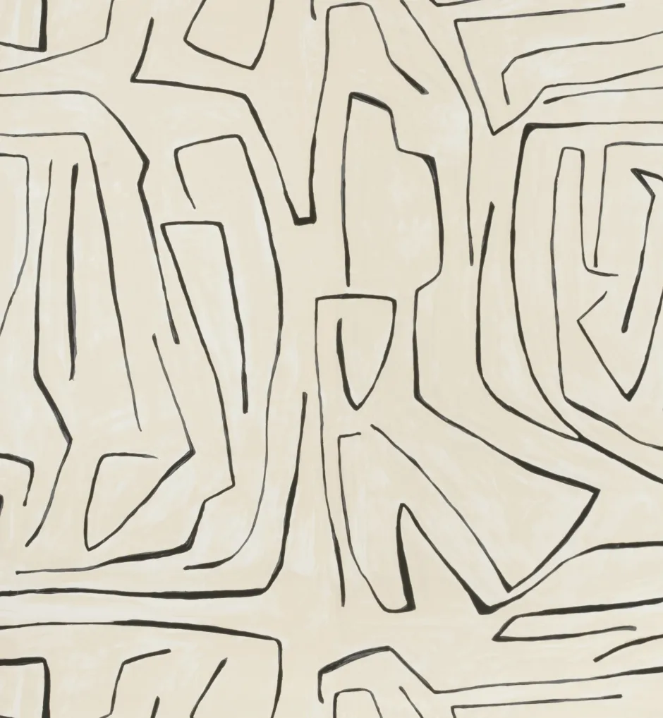 Wallcoverings<Kelly Wearstler graffito wallpaper - linen onyx LINENONYX