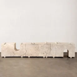 Benches|Consoles & Storage<Kelly Wearstler hume modular stone bench TRAVERTINE