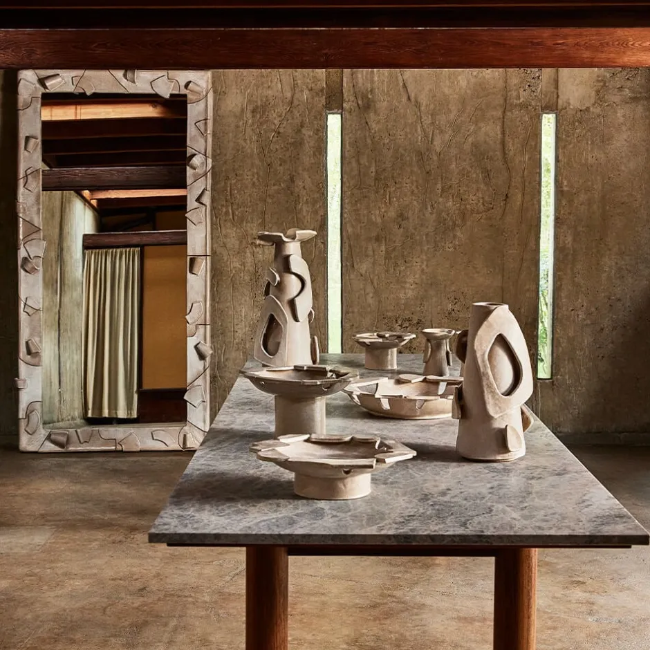 Mirrors<Kelly Wearstler large floor mirror FROSTEDFLAX