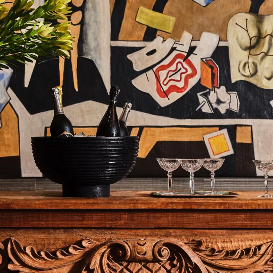 Bowls<Kelly Wearstler laurel champagne bowl ABSOLUTEBLACK