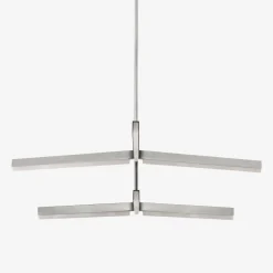 Chandeliers<Kelly Wearstler linea 56" two tier chandelier ANTIQUENICKEL