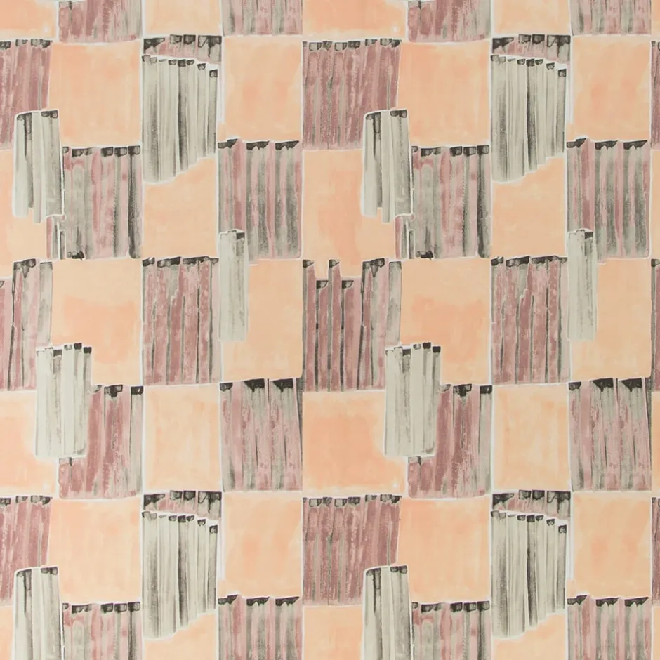 Wallcoverings<Kelly Wearstler lyre wallpaper BLUSHING