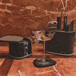 Barware<Kelly Wearstler maris bar accessory set NEROMARQUINA