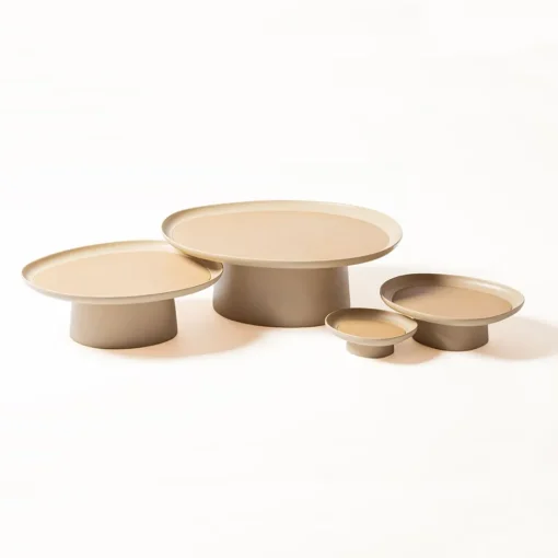 Entertaining|Barware<Kelly Wearstler maris raised tray TAUPE