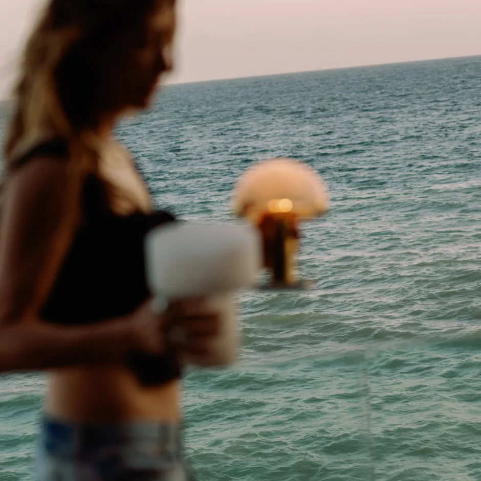 Table|Portables<Kelly Wearstler melange 8" rechargeable accent lamp ANTIQUE-BURNISHEDBRASSWITHALABASTER