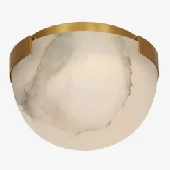 Flush Mounts<Kelly Wearstler melange petite flush mount BURNISHEDBRASSWITHALABASTER