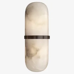 Wall<Kelly Wearstler melange pill form sconce - bronze w/ alabaster BRONZEW/ALABASTER
