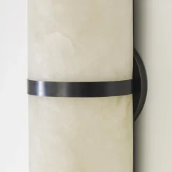 Wall<Kelly Wearstler melange pill form sconce - bronze w/ alabaster BRONZEW/ALABASTER