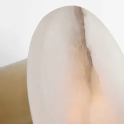 Wall<Kelly Wearstler melange sconce BRASSW/ALABASTER