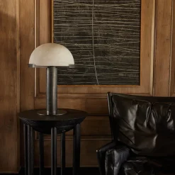 Table<Kelly Wearstler melange table lamp BRONZEWITHALABASTER