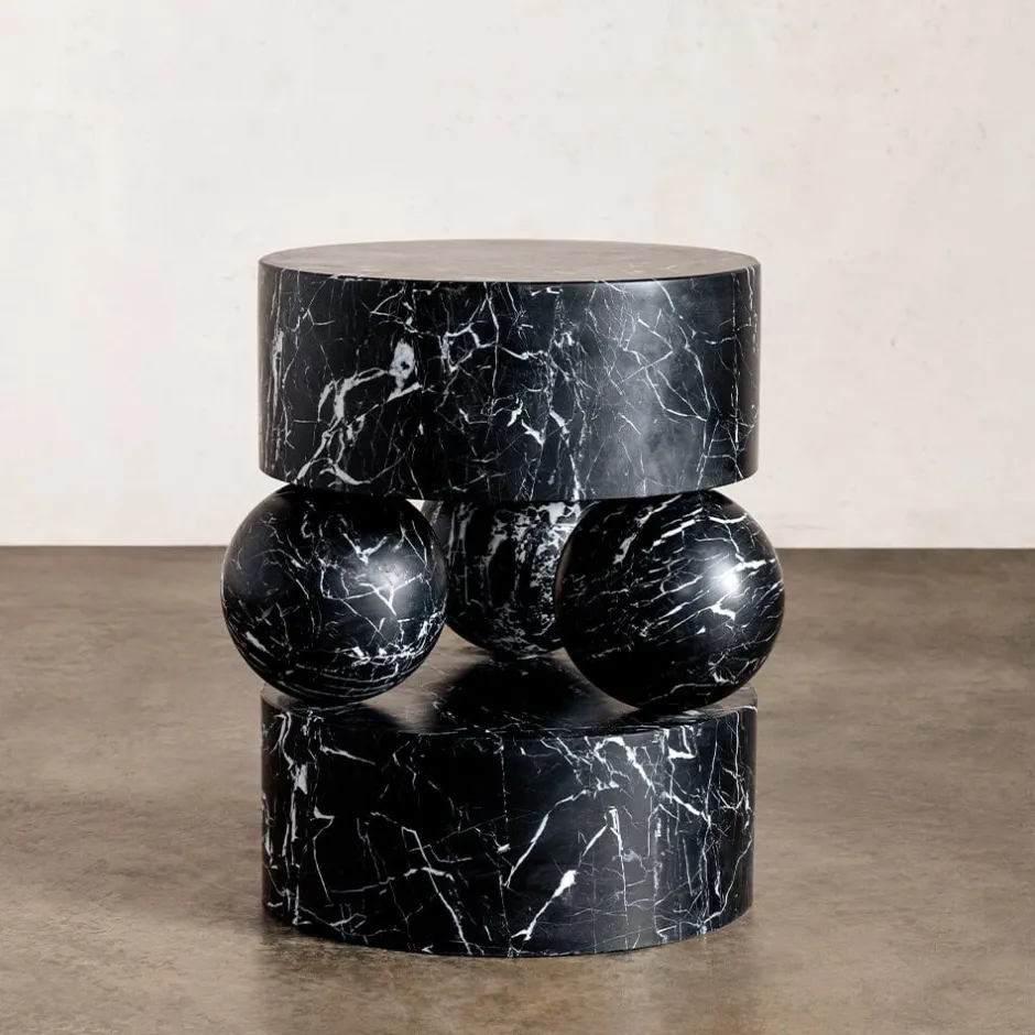 Side Tables|Ottomans & Stools<Kelly Wearstler morro side table NEROMARQUINA