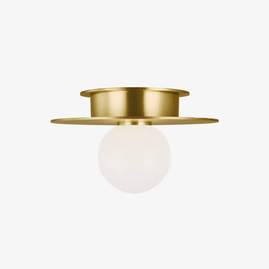 Flush Mounts<Kelly Wearstler nodes small flush mount BURNISHEDBRASS