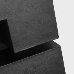 Table<Kelly Wearstler nucleo 18" table lamp MUSEUMBLACKWITHLINENSHADE