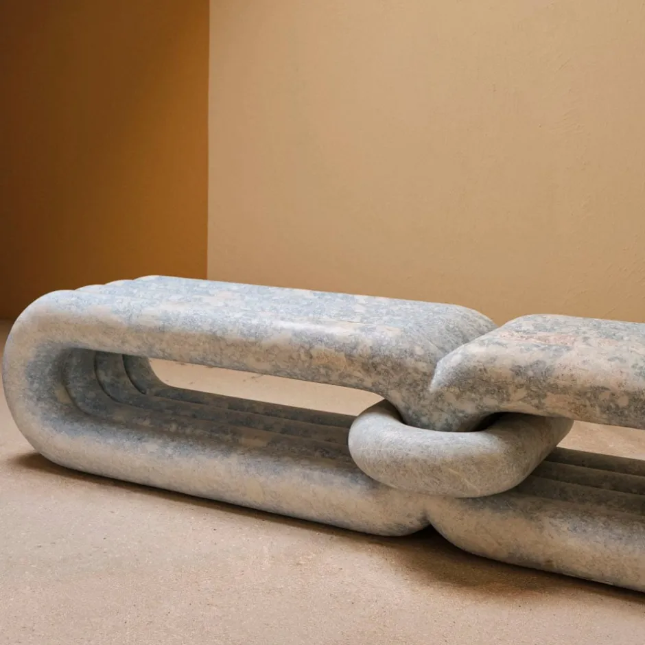 Benches<Kelly Wearstler nudo long bench CALCITEBLUE