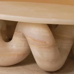 Coffee Tables<Kelly Wearstler nudo round coffee table WHITEONYX