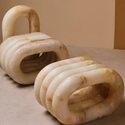 Ottomans & Stools<Kelly Wearstler nudo stool WHITEONYX