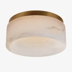 Flush Mounts<Kelly Wearstler otto small flush mount ANTIQUEBURNISHEDBRASSW/ALABASTER