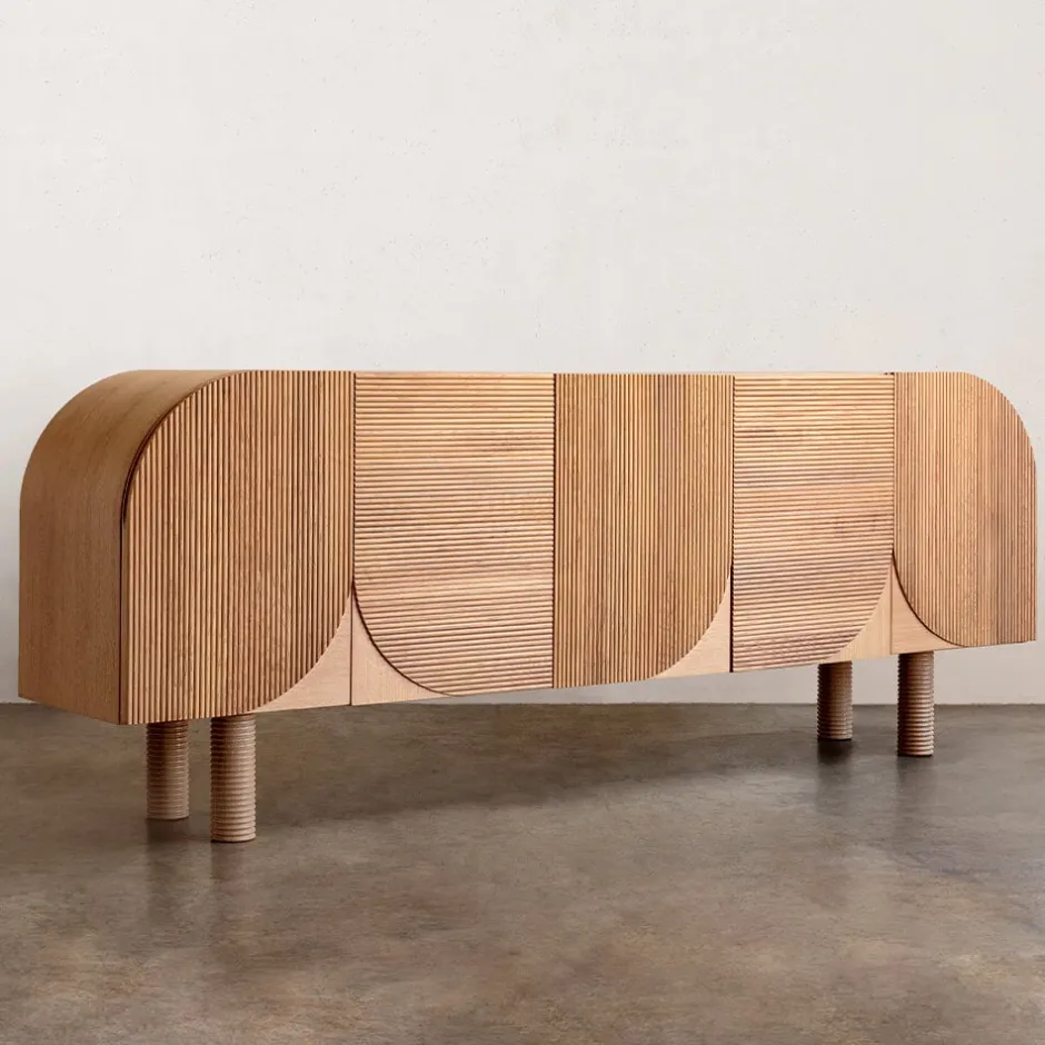 Consoles & Storage<Kelly Wearstler palma cabinet NATURALWHITEOAK