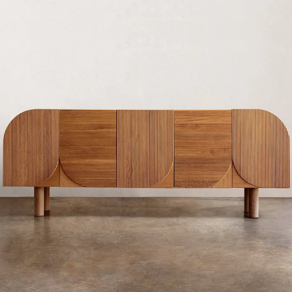 Consoles & Storage<Kelly Wearstler palma cabinet NATURALWHITEOAK