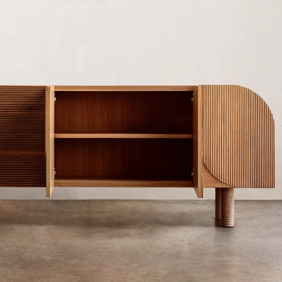 Consoles & Storage<Kelly Wearstler palma cabinet NATURALWHITEOAK