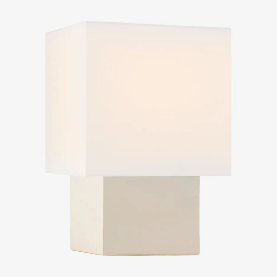 Table<Kelly Wearstler pari small square table lamp IVORYW/LINEN