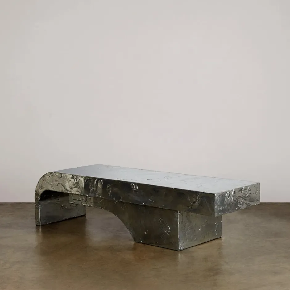 Benches<Kelly Wearstler bench PEWTER