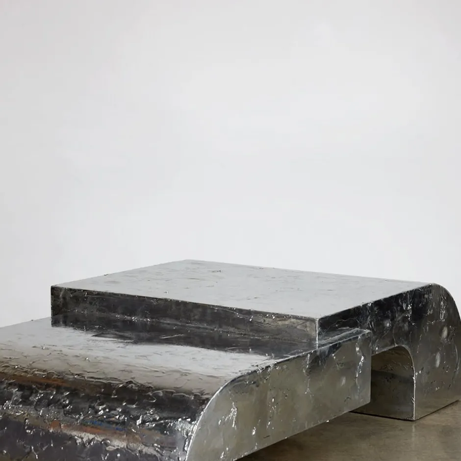 Coffee Tables<Kelly Wearstler coffee table PEWTER