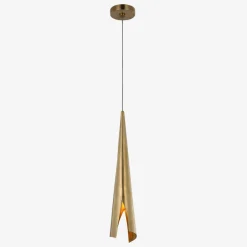 Pendants<Kelly Wearstler piel small wrapped pendant BURNISHEDBRASS