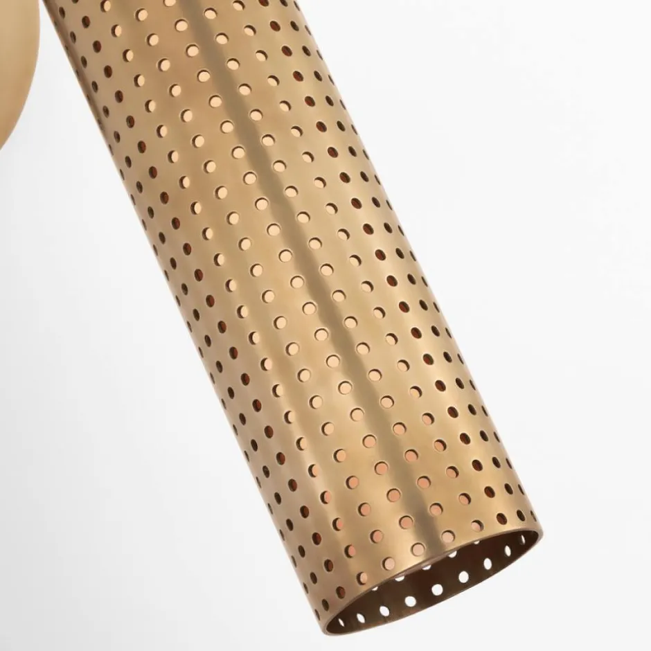 Wall<Kelly Wearstler precision 12" articulating sconce ANTIQUEBURNISHEDBRASSWITHWHITEGLASS