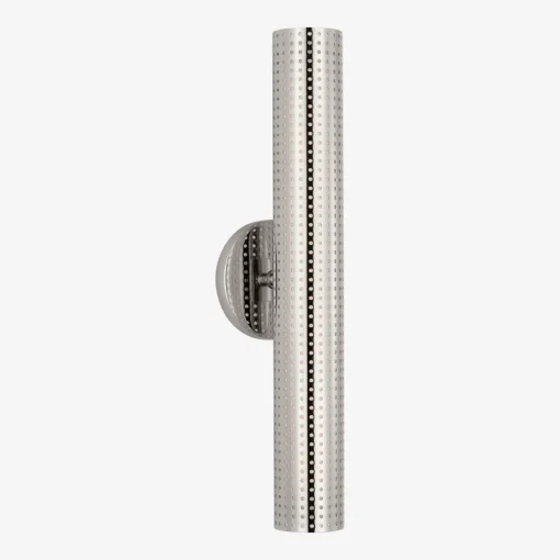 Wall<Kelly Wearstler precision 18" bullet sconce POLISHEDNICKELWITHWHITEGLASS