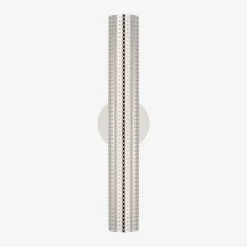 Wall<Kelly Wearstler precision 18" bullet sconce POLISHEDNICKELWITHWHITEGLASS