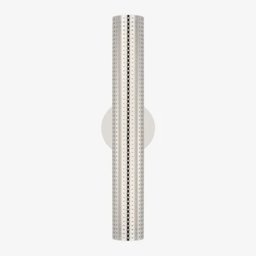 Wall<Kelly Wearstler precision 18" bullet sconce POLISHEDNICKELWITHWHITEGLASS