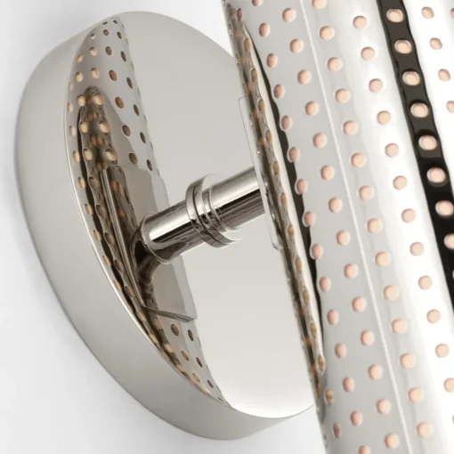 Wall<Kelly Wearstler precision 18" bullet sconce POLISHEDNICKELWITHWHITEGLASS