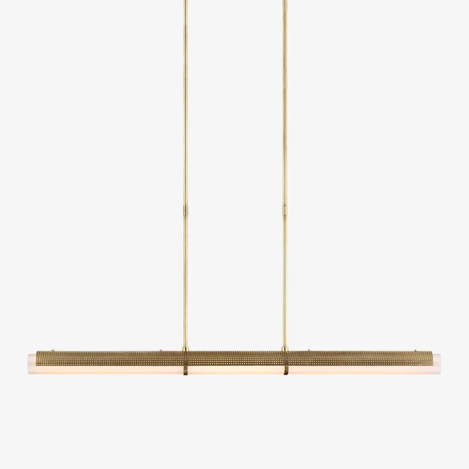 Chandeliers<Kelly Wearstler precision linear chandelier ANTIQUEBURNISHEDBRASS