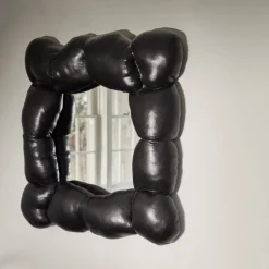 Mirrors<Kelly Wearstler puffy mirror INKYBLACK