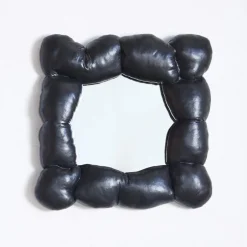 Mirrors<Kelly Wearstler puffy mirror INKYBLACK