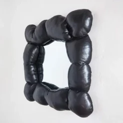 Mirrors<Kelly Wearstler puffy mirror INKYBLACK