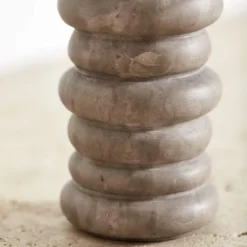 Objects<Kelly Wearstler rippled medium candle holder LIGHTSMOKE