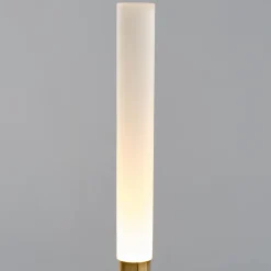 Floor<Kelly Wearstler rousseau 60" floor lamp ANTIQUE-BURNISHEDBRASSWITHETCHEDCRYSTAL