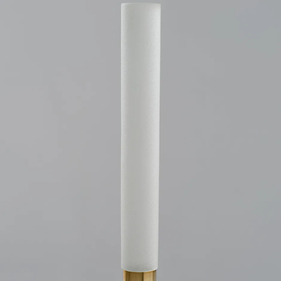 Floor<Kelly Wearstler rousseau 60" floor lamp ANTIQUE-BURNISHEDBRASSWITHETCHEDCRYSTAL