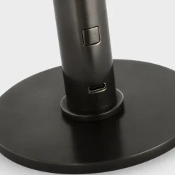 Portables<Kelly Wearstler rousseau 10" rechargeable accent lamp BRONZEWITHETCHEDCRYSTAL