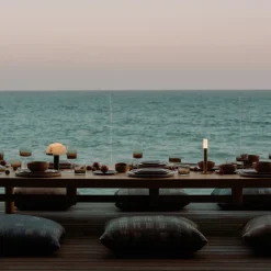 Table|Portables<Kelly Wearstler rousseau 10" rechargeable accent lamp ANTIQUE-BURNISHEDBRASSWITHETCHEDCRYSTAL