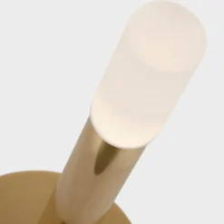 Table|Portables<Kelly Wearstler rousseau 10" rechargeable accent lamp ANTIQUE-BURNISHEDBRASSWITHETCHEDCRYSTAL