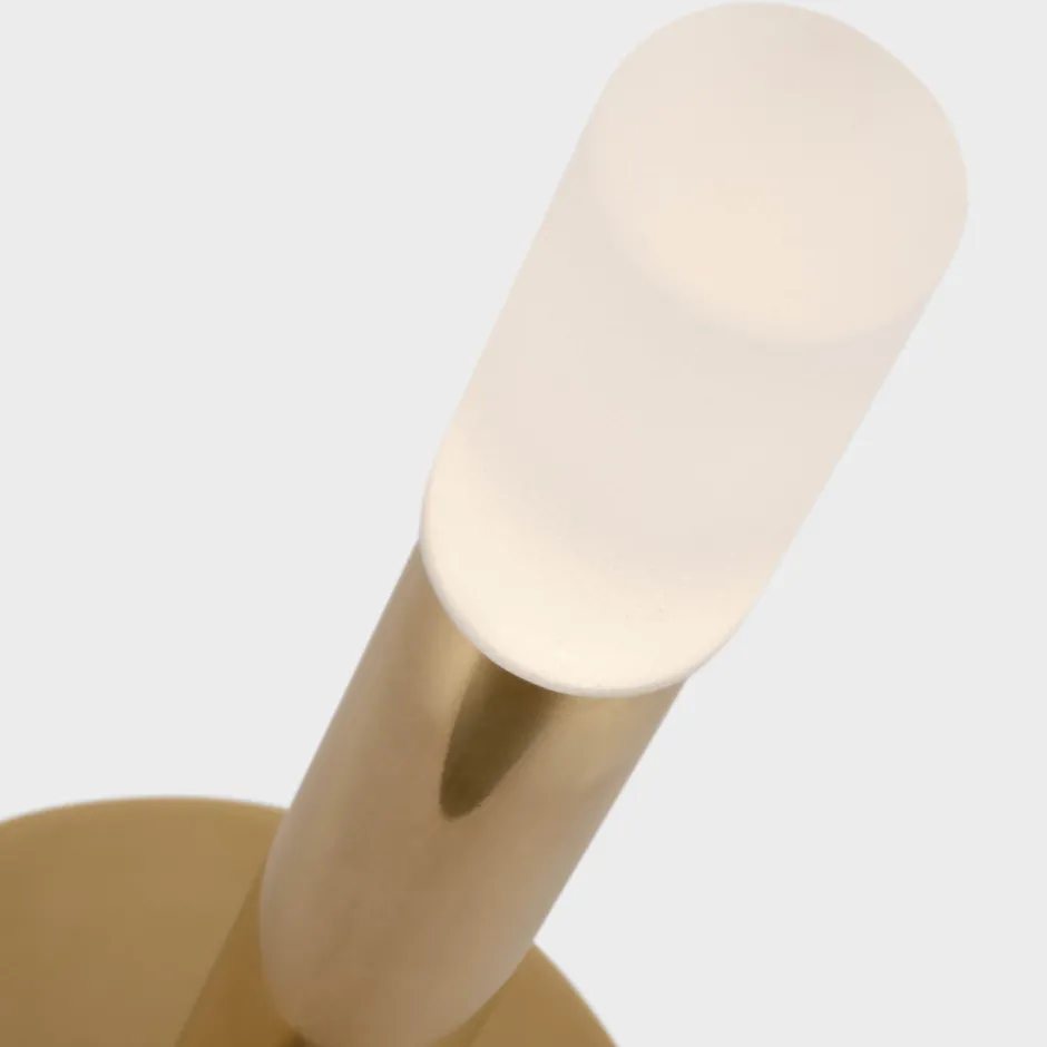 Table|Portables<Kelly Wearstler rousseau 10" rechargeable accent lamp ANTIQUE-BURNISHEDBRASSWITHETCHEDCRYSTAL