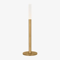 Table<Kelly Wearstler rousseau 20" table lamp ANTIQUE-BURNISHEDBRASSWITHETCHEDCRYSTAL