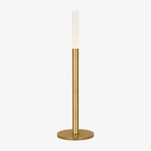 Table<Kelly Wearstler rousseau 20" table lamp ANTIQUE-BURNISHEDBRASSWITHETCHEDCRYSTAL